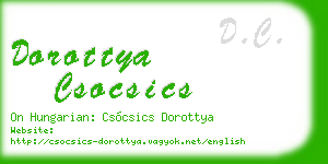 dorottya csocsics business card