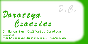 dorottya csocsics business card